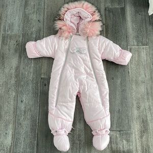 Pilguni Pink 2 in 1 Baby Snowsuit